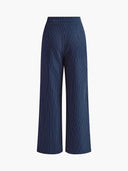 Chic Pinstripe Wide Leg Trousers