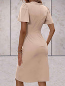 Chic V-Neck Wrap Dress in Classic Design