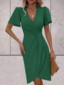 Chic V-Neck Wrap Dress in Classic Design