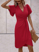 Chic V-Neck Wrap Dress in Classic Design