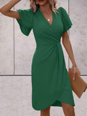 Chic V-Neck Wrap Dress in Classic Design