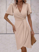 Chic V-Neck Wrap Dress in Classic Design