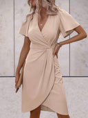 Chic V-Neck Wrap Dress in Classic Design