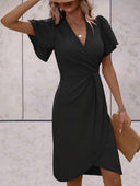 Chic V-Neck Wrap Dress in Classic Design