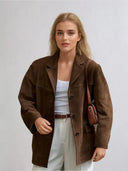 Chic Suede Blazer for Effortless Style