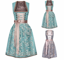 Chic Dress Set with Stylish Blouse and Apron