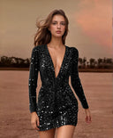 Gold Sequin Dress for Women's Parties & Events