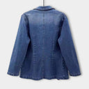 Chic Long Denim Blazer for Trendy Looks