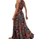 Vintage-Inspired Women's Retro Maxi Halterneck Dress