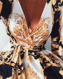 Bohemian Wrap Dress with Stylish Slit