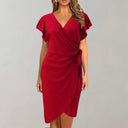 Chic V-Neck Summer Dress with Wrap Waist
