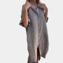 Chic Women's Shirt Dress with Convenient Pockets