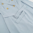 Chic Cape Blazer Mini Dress with Belt & Gold Accents