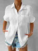 Chic Buttoned Loose Blouse for Effortless Style