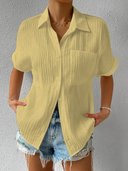 Chic Buttoned Loose Blouse for Effortless Style