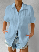 Chic Buttoned Loose Blouse for Effortless Style