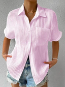 Chic Buttoned Loose Blouse for Effortless Style