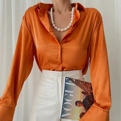 Chic Orange Blouse for Effortless Style