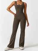 Chic Sleeveless Jumpsuit with Flared Leg Design