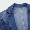Chic Long Denim Blazer for Trendy Looks