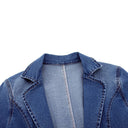 Chic Long Denim Blazer for Trendy Looks