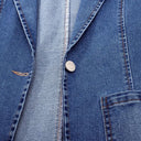 Chic Long Denim Blazer for Trendy Looks