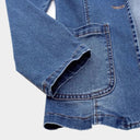 Chic Long Denim Blazer for Trendy Looks