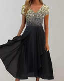 Floral Glow Evening Dress for Women