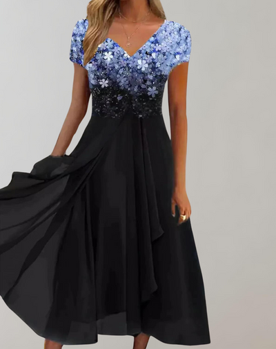 Floral Glow Evening Dress for Women
