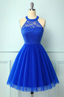 Chic Burgundy Halter Dress for Confirmations