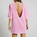 Bell Sleeve Sequin Dress with Glamorous Shine