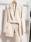 Emilia Blazer with Waist Belt and Pockets