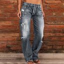 Retro Vintage Distressed Denim Jeans
