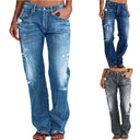 Retro Vintage Distressed Denim Jeans