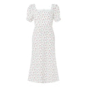 Square Neck Midi Dress for Women - Summer Style