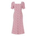 Square Neck Midi Dress for Women - Summer Style