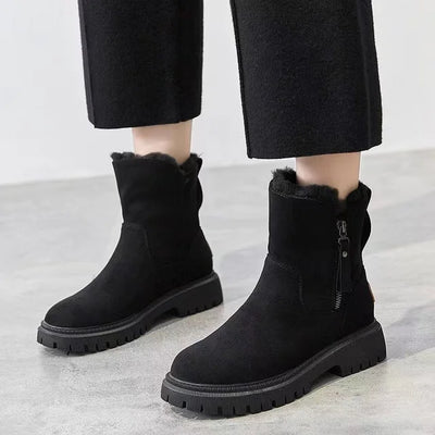 Kathryn - Chic Faux Fur Ankle Boots for Stylish Occasions