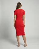 Chic Ribbed Form-Fitting Dress
