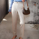Chic Women's Herringbone Trousers for Year-Round Style