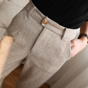 Chic Women's Herringbone Trousers for Year-Round Style