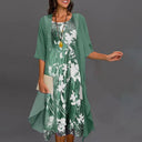 Chic Women’s Summer Dress and Blazer Ensemble
