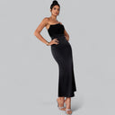 Velvet Strapless Corset Maxi Dress for Special Occasions