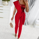 Sequin Patchwork Jumpsuit for Chic Style