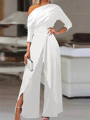 Chic Slit Leg Overalls for Trendy Style