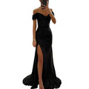 Chic V-Neck Evening Dress for Special Occasions