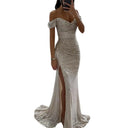 Chic V-Neck Evening Dress for Special Occasions
