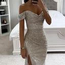 Chic V-Neck Evening Dress for Special Occasions