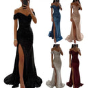 Chic V-Neck Evening Dress for Special Occasions