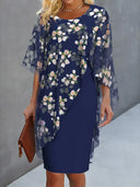 Chic Floral Chiffon Dress for Women