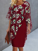 Chic Floral Chiffon Dress for Women